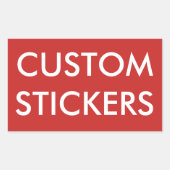 Aangepaste gepersonaliseerde rechthoekige Stickers (Voorkant)