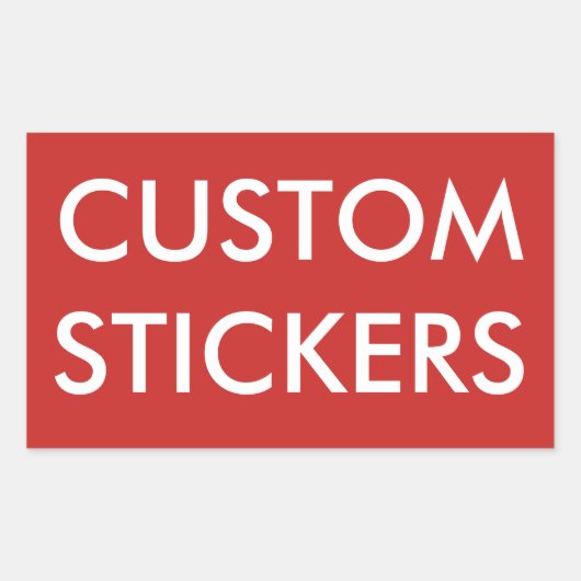 Aangepaste gepersonaliseerde rechthoekige Stickers (Voorkant)