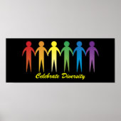Aangepaste gepersonaliseerde regenboogpride banner poster (Voorkant)