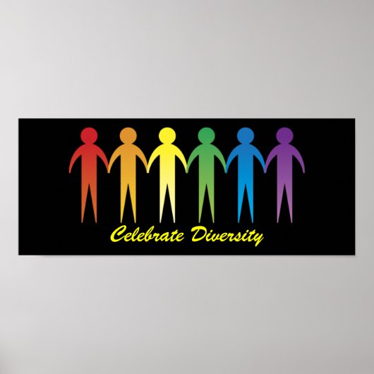 Aangepaste gepersonaliseerde regenboogpride banner poster (Voorkant)