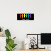 Aangepaste gepersonaliseerde regenboogpride banner poster (Thuiskantoor)