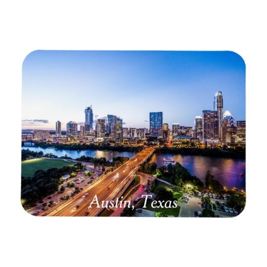 aangepaste gepersonaliseerde reis souvenir Austin  Magneet (Horizontaal)
