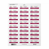 Aangepaste gepersonaliseerde retouradresslabels Sj Etiket (Full Sheet)