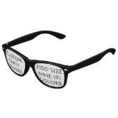 Aangepaste gepersonaliseerde Retro Party Shades Bl Kinder Zonnebril (Gekanteld)