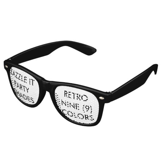 Aangepaste gepersonaliseerde Retro Party Shades Bl Retro Zonnebril (Gekanteld)