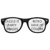 Aangepaste gepersonaliseerde Retro Party Shades Bl Retro Zonnebril (Voorkant)
