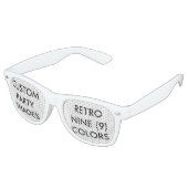 Aangepaste gepersonaliseerde Retro Party Shades Bl Retro Zonnebril (Gekanteld)