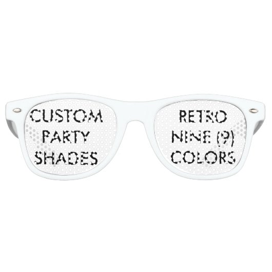 Aangepaste gepersonaliseerde Retro Party Shades Bl Retro Zonnebril (Voorkant)