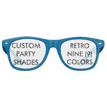 Aangepaste gepersonaliseerde Retro Party Shades Bl