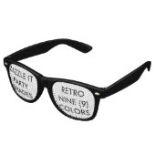 Aangepaste gepersonaliseerde Retro Party Shades Bl Zonnebril (Gekanteld)