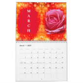 AANGEPASTE GEPERSONALISEERDE RODE ROZEN KALENDER (Mar 2027)