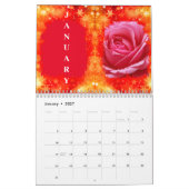 AANGEPASTE GEPERSONALISEERDE RODE ROZEN KALENDER (Jan 2027)