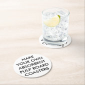 Aangepaste gepersonaliseerde ronde absorberende On Ronde Kartonnen Onderzetter (Insitu)