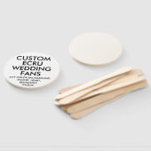Aangepaste gepersonaliseerde RONDE ECRU BRUILOFT F Handwaaier (Niet-gemonteerd)
