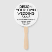 Aangepaste gepersonaliseerde RONDE WITTE BRUILOFT  Handwaaier (Voorkant)
