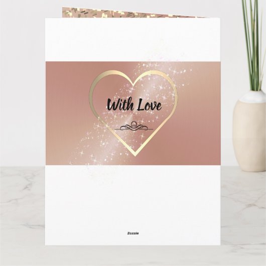 Aangepaste Gepersonaliseerde Roos Goud 16e Verjaar Kaart (Achterkant)