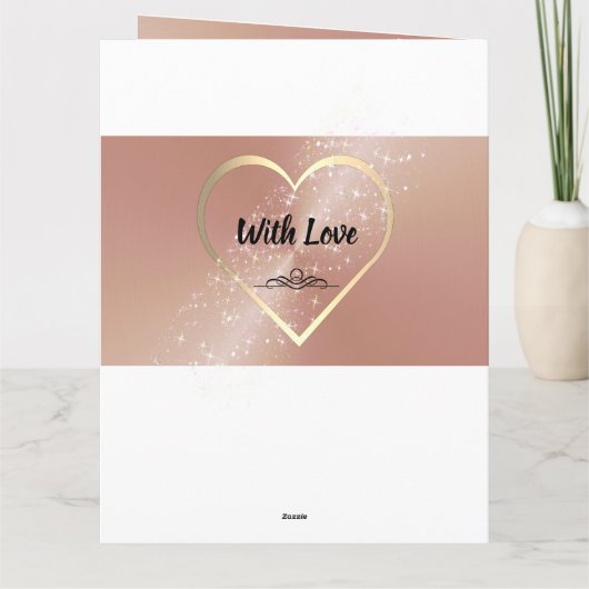 Aangepaste Gepersonaliseerde Roos Goud 21ste Verja Kaart (Achterkant)