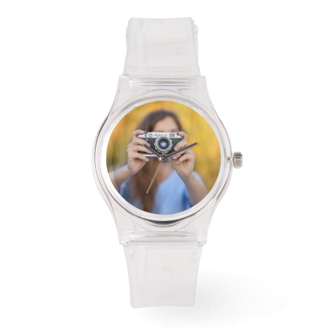 Aangepaste gepersonaliseerde Roze Stijlvolle Vrouw Horloge (Voorkant)
