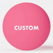 Aangepaste gepersonaliseerde roze tafeltennis pingpongbal (Voorkant)