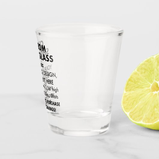 Aangepaste Gepersonaliseerde Shot Glas 1.5oz (Rechts)