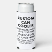 Aangepaste gepersonaliseerde slanke blikje koeler (Seltzer Voorkant)