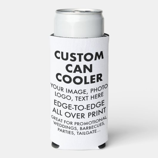 Aangepaste gepersonaliseerde slanke blikje koeler (Seltzer Voorkant)