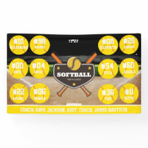 Aangepaste gepersonaliseerde softbalbanner ideeën