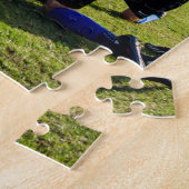 Aangepaste gepersonaliseerde sportteamfoto legpuzzel (Zijkant)
