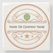 Aangepaste gepersonaliseerde stenen onderzetter (Voorkant)