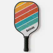 Aangepaste gepersonaliseerde  strepen pickleball paddle (Achterkant)