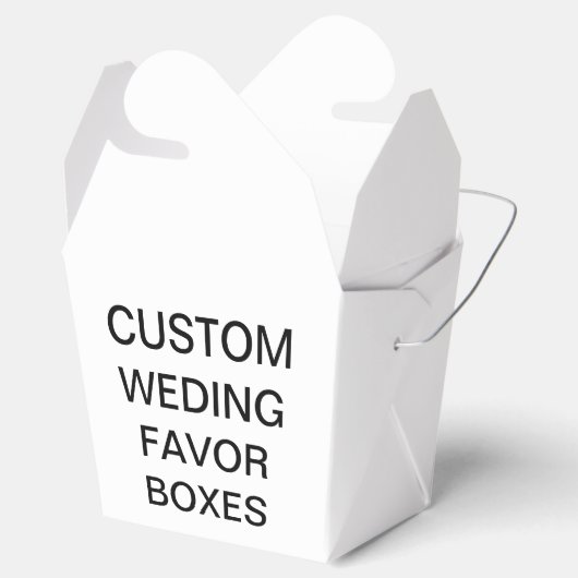 Aangepaste gepersonaliseerde take out bruiloft gun bedankdoosjes (Geopend)