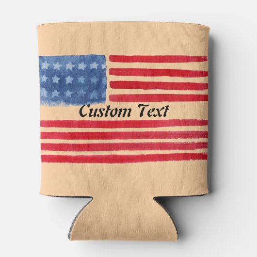Aangepaste gepersonaliseerde tekst Amerikaanse vla Blikjeskoeler (Achterkant)