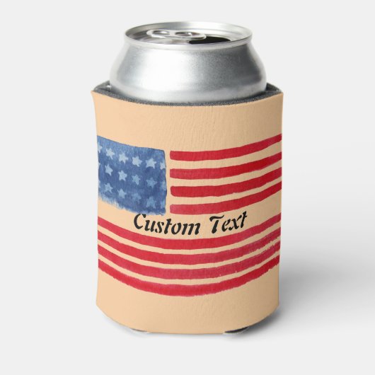 Aangepaste gepersonaliseerde tekst Amerikaanse vla Blikjeskoeler (Blikje Achterkant)