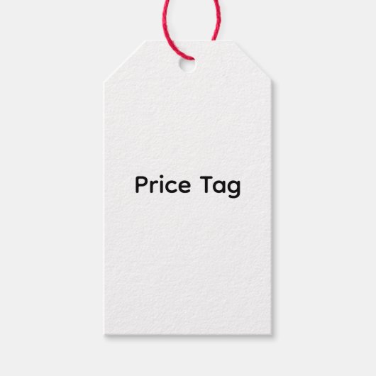 Aangepaste gepersonaliseerde tekst prijskaartje cadeaulabel (Voorkant)
