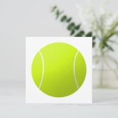Aangepaste Gepersonaliseerde Tekst Tennisbal Vierk Kaart (Staand voorkant)