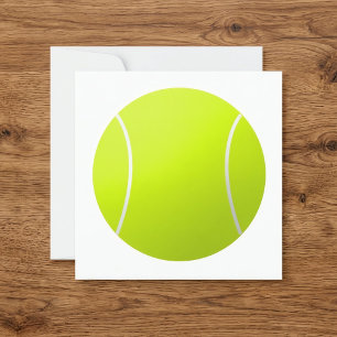 Aangepaste Gepersonaliseerde Tekst Tennisbal Vierk Kaart