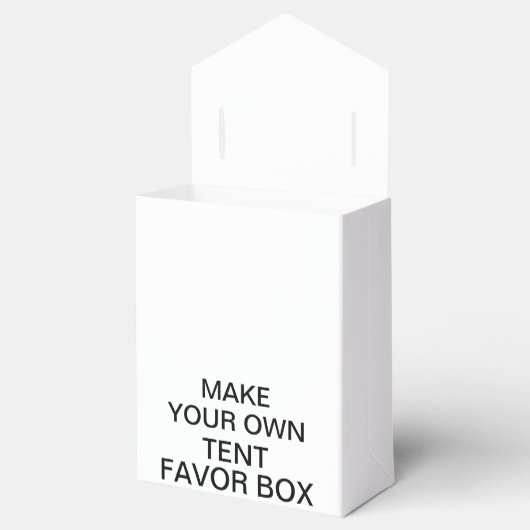 Aangepaste gepersonaliseerde Tent Favor Box w / ro Bedankdoosjes (Geopend)