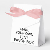 Aangepaste gepersonaliseerde Tent Favor Box w / ro Bedankdoosjes (Voorkant Zijde)