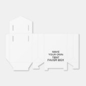Aangepaste gepersonaliseerde Tent Favor Box w / ro Bedankdoosjes (Uitgevouwen)