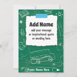 AANGEPASTE gepersonaliseerde terug naar school en  Feestdagenkaart