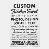 Aangepaste gepersonaliseerde thee / keukenhanddoek (Verticaal)