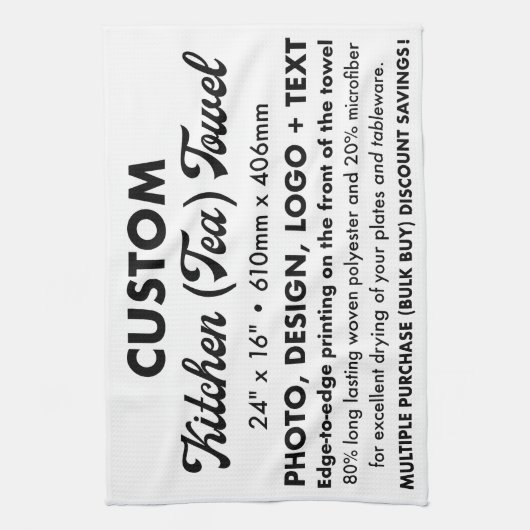 Aangepaste gepersonaliseerde thee, keukenhanddoek (Verticaal)