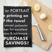 Aangepaste gepersonaliseerde thee / keukenhanddoek (Quarter Fold)