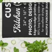 Aangepaste gepersonaliseerde thee, keukenhanddoek  (Gevouwen)