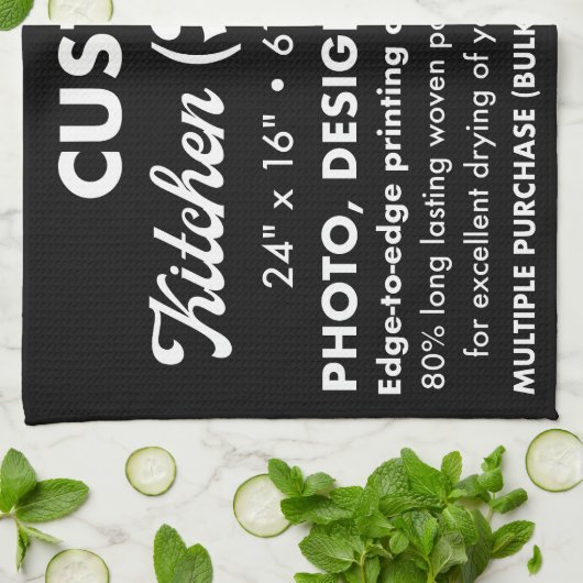 Aangepaste gepersonaliseerde thee, keukenhanddoek  (Gevouwen)