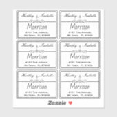 Aangepaste gepersonaliseerde transparante adreslab sticker (Vel)