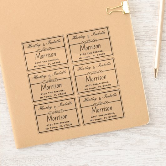 Aangepaste gepersonaliseerde transparante adreslab sticker (Notitieboek)
