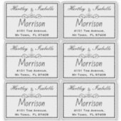 Aangepaste gepersonaliseerde transparante adreslab sticker (Voorkant)