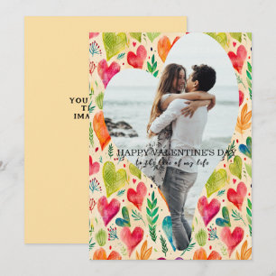 Aangepaste Gepersonaliseerde Valentijnse Fotokaart Feestdagenkaart