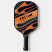 Aangepaste gepersonaliseerde vlammen Sinaasappel & Pickleball Paddle (Achterkant)